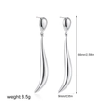 Dettagli su dimensioni e peso di orecchini a goccia lunghi in argento, 66 mm x 9 mm - Argento
