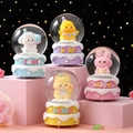 Luminous unicorn crystal ball ornaments with cartoon animals and cake-style base - 2498# (lights + Snowflakes)