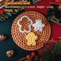 Mini plastic gingerbread man cookie cutter and stamp set for Christmas DIY baking - E3027-Gingerbread Man