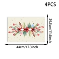 Detailed size chart for 4-piece Christmas snowflake placemat set 29.5cm by 44cm - 4 Pieces