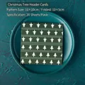 20pcs Christmas gingerbread man cookie packaging cards with green tree pattern 10x5cm - Christmas Tree Header Card / 20 Pcs/Pack