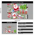 Christmas window sticker with Santa and reindeer motifs in 45x60cm static PVC sheet - YCSD039 Penguin Santa Claus