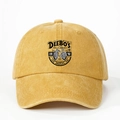 Casquette de baseball vintage en coton délavé jaune moutarde avec imprimé DEEBO'S - Taille unique / Jaune