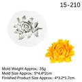 Moule en silicone rose pour fondant et résine avec fleur jaune pour projets de DIY - Gris