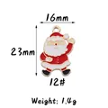 Pendentif Père Noël en émail et alliage pour bijoux DIY de taille 23mm x 16mm - 12#Père Noël