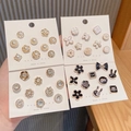 Set of pearl and rhinestone anti-exposure brooches featuring flower and star designs - Value Assortment Style