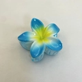 Plumeria hair claw clip with blue and yellow gradient resin finish for women - Bauhinia Hair Claw / Approx. 8x7x4.3cm / Blue