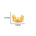 Gold crown cuff earring showing dimensions of 0.77cm height and 1.42cm width - Crown Shape (2626-7#) / Gold