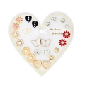 12 pairs of fashion earrings set with floral and heart studs on a white card display - Style 26 (ER23Y0816) / 12 Pairs Set