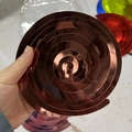 Rose gold PVC spiral hanging swirl decoration for party and wedding events - Shiny Double Spiral-Coffee (6pcs/pack)