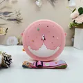 Pink silicone donut bag for kids with space-themed 3D rocket design and rainbow strap - Rocket Space Pink Large Size