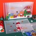 Cartoon Christmas button file folder featuring bears and gift box illustrations - A4 Christmas File Bag (Random Style) 1pc