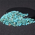 Polished natural turquoise stone chips in irregular shapes for jewelry making and decor - Turquoise / 5-7mm 100g