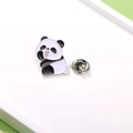Cute panda metal badge pin with enamel finish and butterfly clasp for backpacks - Panda (CZ0568)