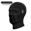Short black fleece balaclava with glasses holes and windproof breathable fabric - Short Black (With Glasses Hole)
