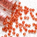 Orange-red gradient glass beads in 10mm size for DIY jewelry making and beadwork projects - M109# Orange [10mm Gold Flecked]