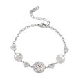 Bracelet en acier inoxydable argenté avec arbre de vie et cœurs en zircone - Style Arbre de Vie Couleur Acier (L809)