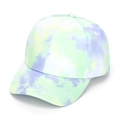 Kids tie-dye baseball cap in pastel green and purple tones for outdoor sports - 52-54cm / 16# Green Purple Tie-Dye