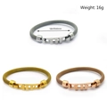 Set di bracciali a rete a tre colori oro, argento e oro rosa con chiusura a maglie - Fibbia a Catena Rettangolare (Type K)