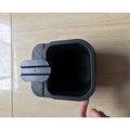 Compact black rotating desk bin for kitchen scraps and mini storage organizer - Black / Clamp Style