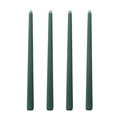 Cuatro elegantes velas cónicas verde bosque para bodas y decoración de mesas - Verde Oscuro