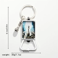 Dettaglio del portachiavi apribottiglie re degli scacchi argento lungo 9,1 cm e da 30 g - Motivo Re Sulla Scacchiera (款式4)