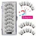 Reusable 5-magnetic eyelashes set MB14K-5 with 7 pairs and secure magnetic applicator - MB14K-5 / 5 Pairs Eyelashes (No Tools)