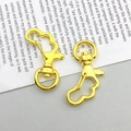 Goldener wolkenförmiger Metall-Drehverschluss für DIY Schlüsselanhänger-Zubehör - Goldener Wolke-Schlüsselanhänger 20*34mm
