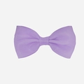 Single light purple grosgrain ribbon bow hair clip with textured fabric for kids - Single Item / Light Purple