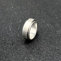 Silver spinner ring for stress relief with brushed stainless steel finish for women - Matte Silver