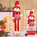 Poupée de renne de Noël extensible avec chapeau à paillettes et pattes réglables 42-65cm - Renne Télescopique 65CM