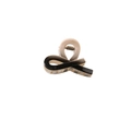 Eleganter Schleifen-Haarclip mit cremefarbenem und dunkelbraunem Farbverlauf aus Harz - 4cm Farbverlauf Schleife - Milchweiß Schwarz