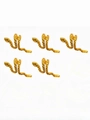 Set of five golden snake hair accessories with detailed scale texture and metallic finish - 5 Pieces / Antique Gold 5Pcs Set