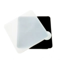 Square black silicone ice cube mold with a translucent white lid for easy freezing - 4-Square Ice Tray with Lid Black