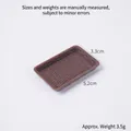 5.2cm dark brown miniature faux rattan tray model for dollhouse kitchen accessory - Brown