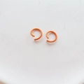 Pair of orange lacquer coated open jump rings for DIY jewelry and keychains - 1.2*8mm (100pcs) / Orange Red