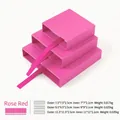 Rose red drawer jewelry box set in three sizes with ribbon handles and texture - 7*7*2cm / Rose Red Drawer Outer Box