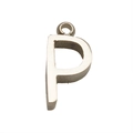 Minimalist silver stainless steel letter P pendant for women fashion necklaces - Steel P (With Chain) / Silver-Letter P