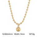 Collana minimalista placcata oro 18 carati con ciondolo a sfera lucida da donna - Collana Oro 9mm