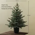Mini albero di Natale artificiale in PE 90cm con pigne e vaso nero opaco - 90cm PE Abete Nordmann Sfumato