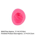 Pink silicone cupcake mold for soap and fondant DIY crafts, measures 5.1x6.2x2.8 cm - 2# A947 Pink
