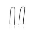 Minimalist black U-shaped metal hair pins with a smooth finish and sleek curved design - Black Paperclip Earrings