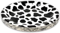 Lot d'assiettes jetables en papier avec motif vache noir et blanc pour décoration - 9 pouces 10 pièces