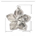 Detailed parameter view of 26mm silver flower stainless steel pendant for DIY jewelry - Five-petal Flower (YE281)