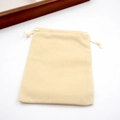 Small beige velvet drawstring jewelry pouch with matching cord for gift packaging - 10*14 Beige Velvet Pouch