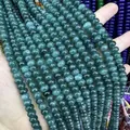 Natural green translucent gemstone abacus beads for handmade jewelry accessories - Dark Green / 5*8mm (approx. 73 pcs/strand)