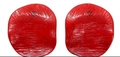 Orecchini rossi minimalisti con texture irregolare per un design d'avanguardia - Rosso (Perno per orecchini in argento sterling 925)