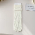 White velvet slouch socks for women, thin breathable cotton blend with folded cuffs - One Size / Off-white