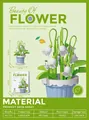 Lily of the valley building block set in light green and blue with packaging box - 7221 Lily of the Valley Potted / 105pcs/Box