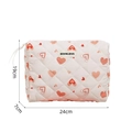 Trousse à maquillage matelassée blanche à cœurs, dimensions de 24x19x7cm - Sac de Rangement Pochette Murmure de Cœur